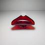 Vintage Schale Muranoglas Kirschrot 1970er Jahre 2