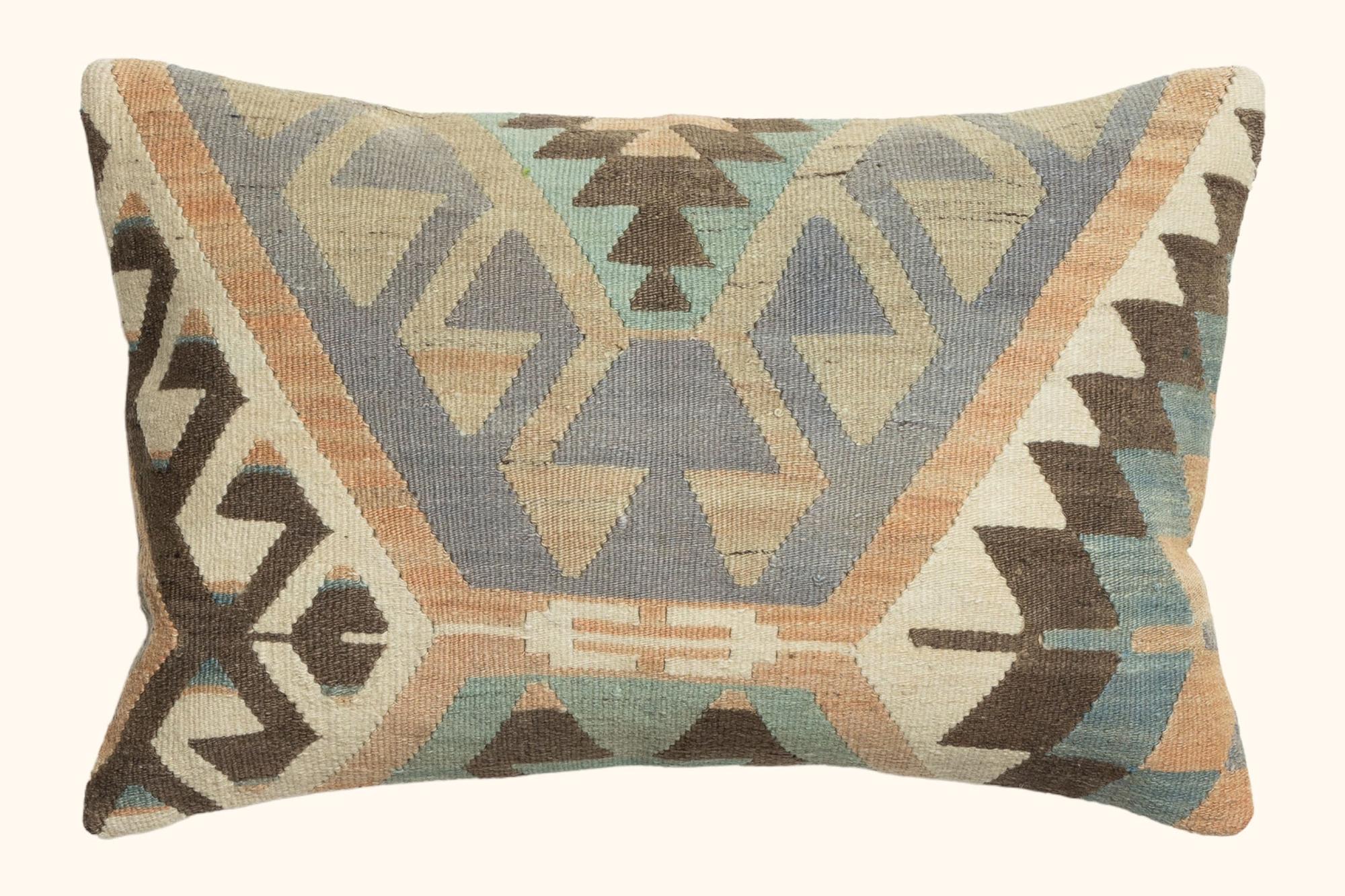 Canal Kilim Kissen Wolle 0