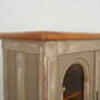 Vintage Display Cabinet Wood Grey 1960s  7