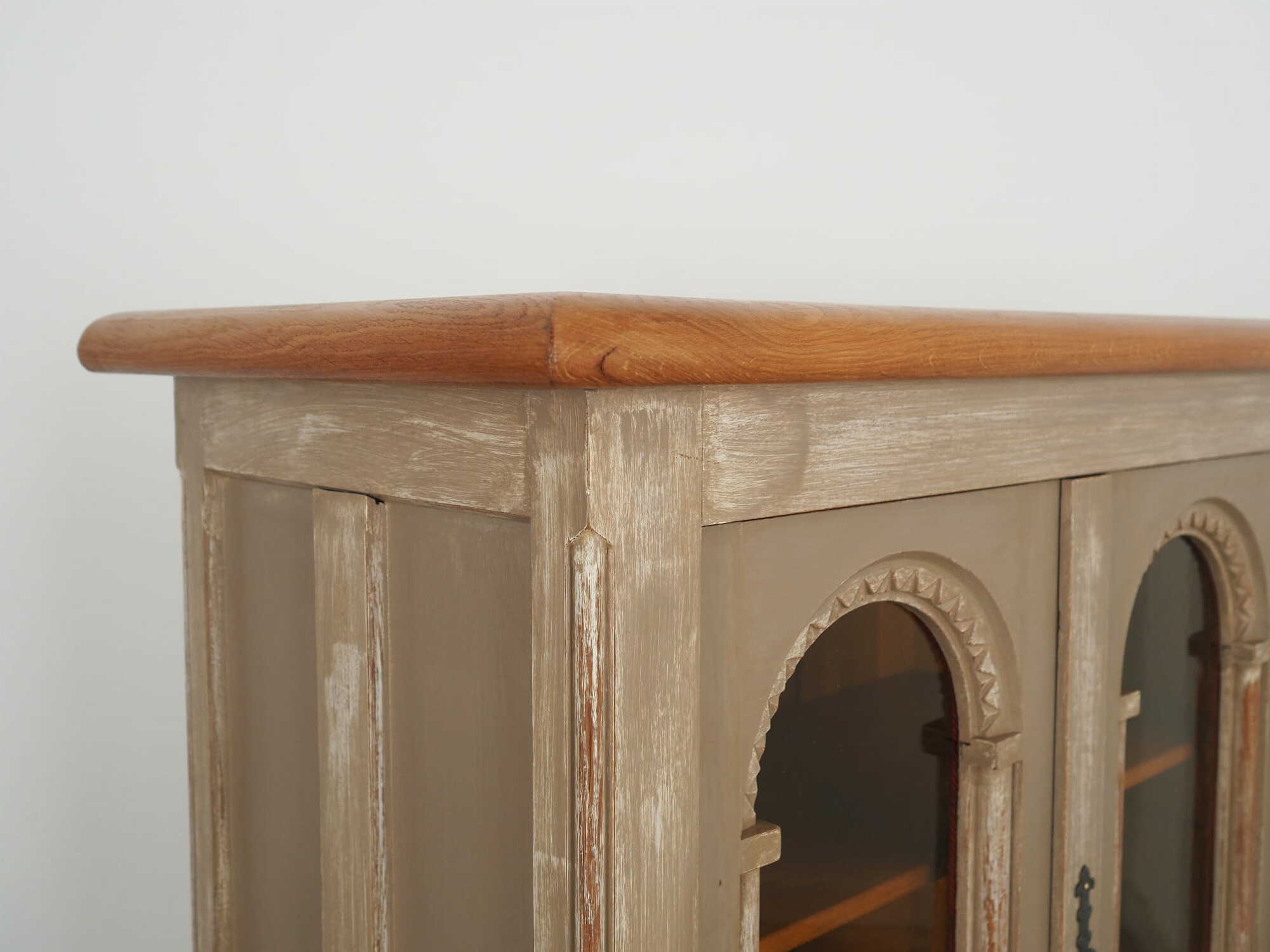 Vintage Display Cabinet Wood Grey 1960s  7