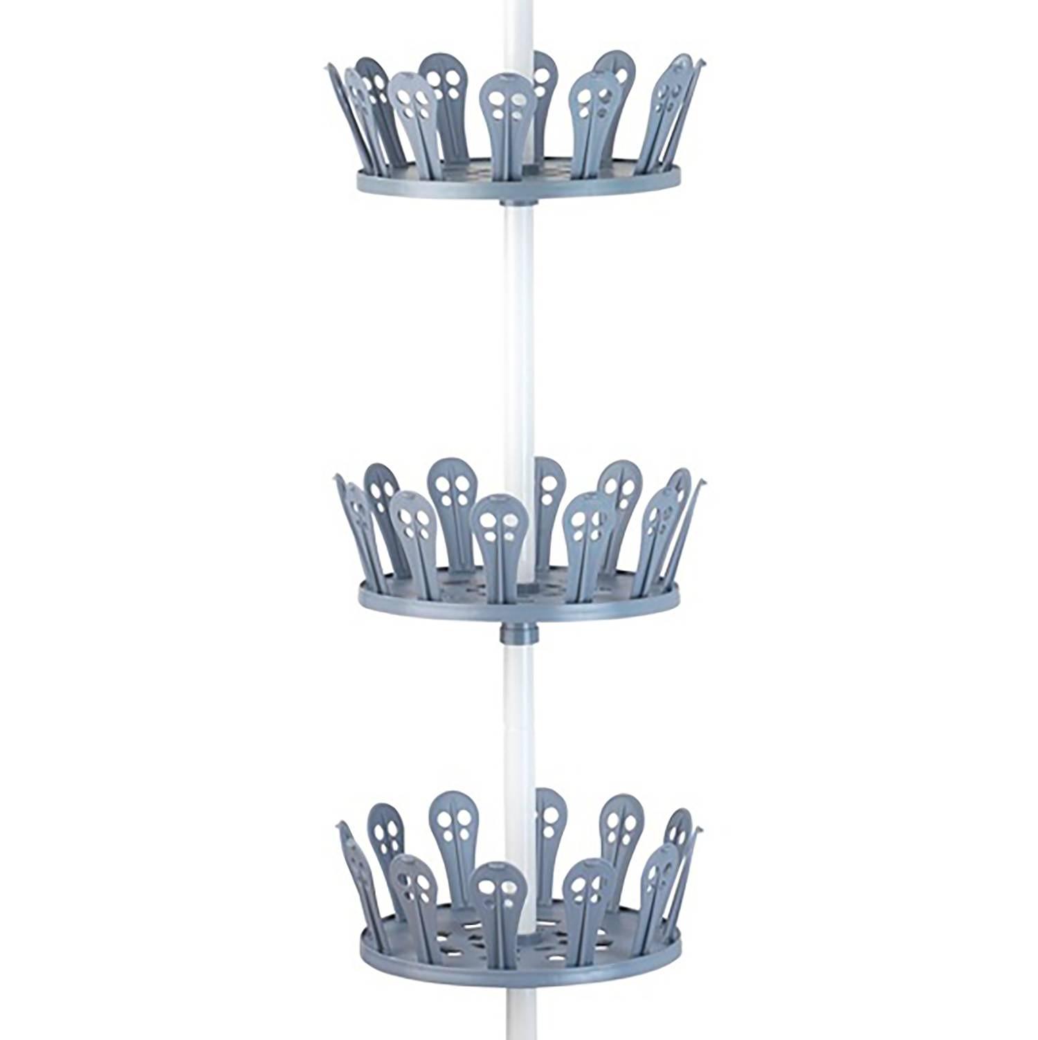 Telescopic Shoe Rack Achilles Steel White 3