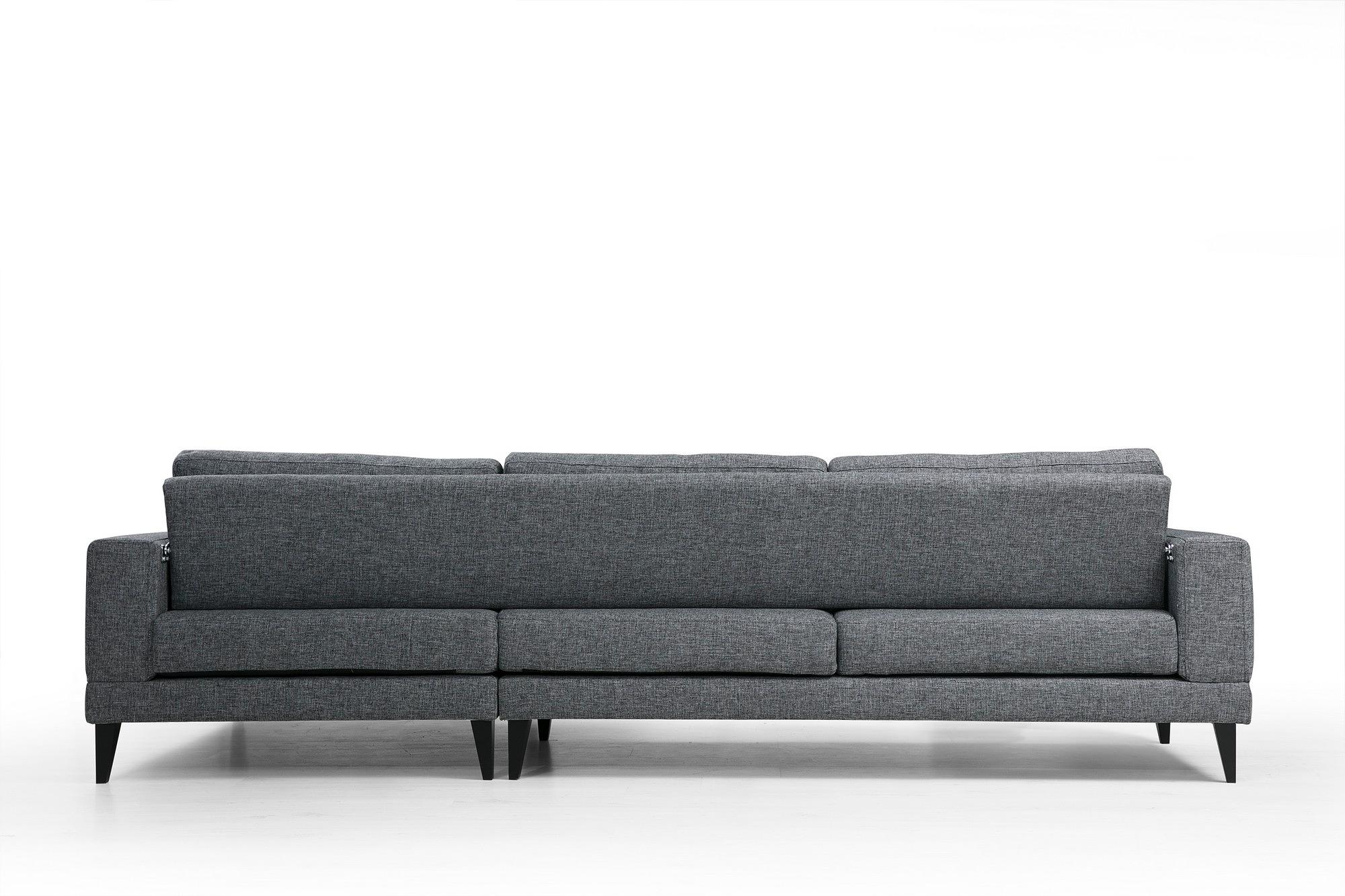 Nordic Ecksofa Rechts Grau 8