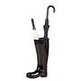 Gummistiefel Regenschirmständer Keramik Schwarz 26x45x11cm 0