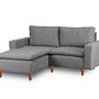 Lungo Mini Ecksofa Hellgrau 6