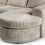 Sofa 3-Seater Chaiselongue Left Right Beige 6