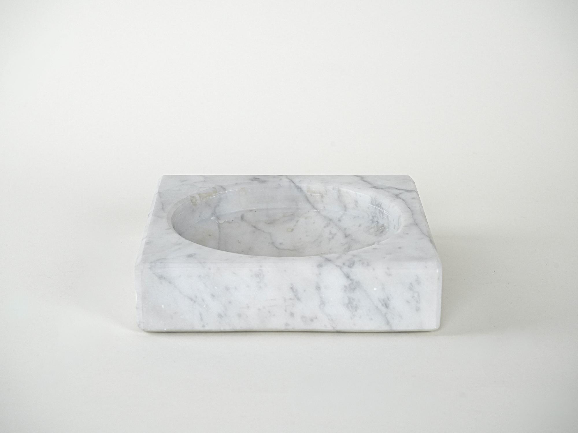 Marmorständer Weiß Grau 1970er Jahre 3