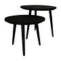 2x Runder Beistelltisch Verona Mangoholz Metall 1