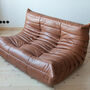 Togo Lounge Set 3-piece Pull-Up Leather Kentucky Brown 4