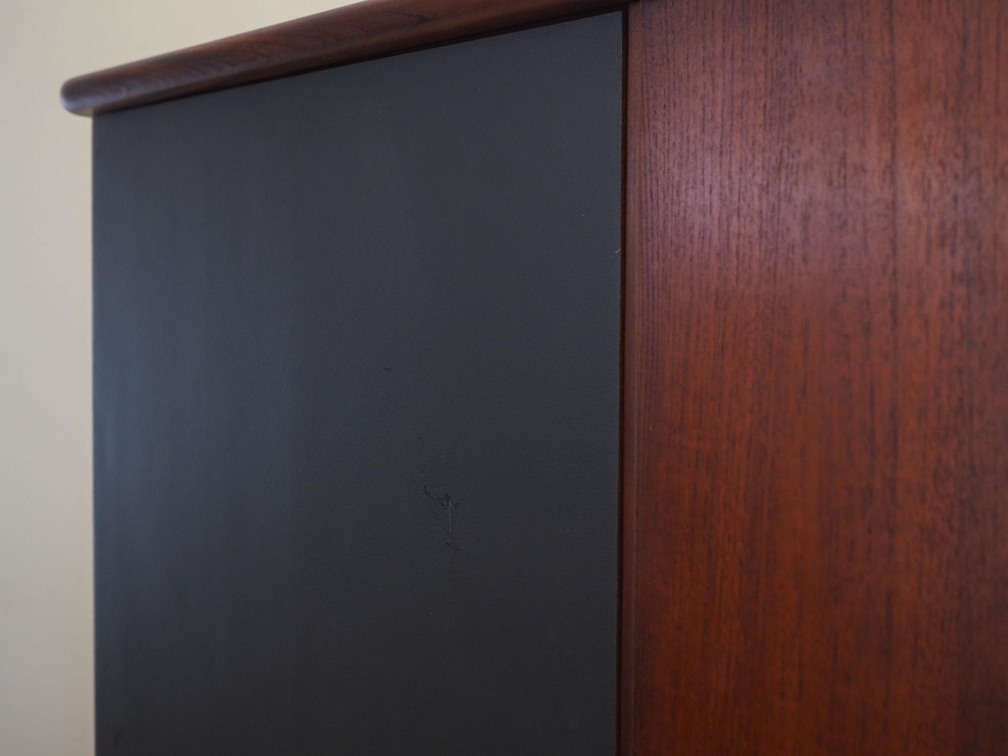 Teak Kleiderschrank 1960er Jahre Grau Braun 12