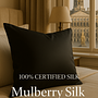 Black Noir Dream Pillowcase 100% Mulberry Silk 60x70cm 1