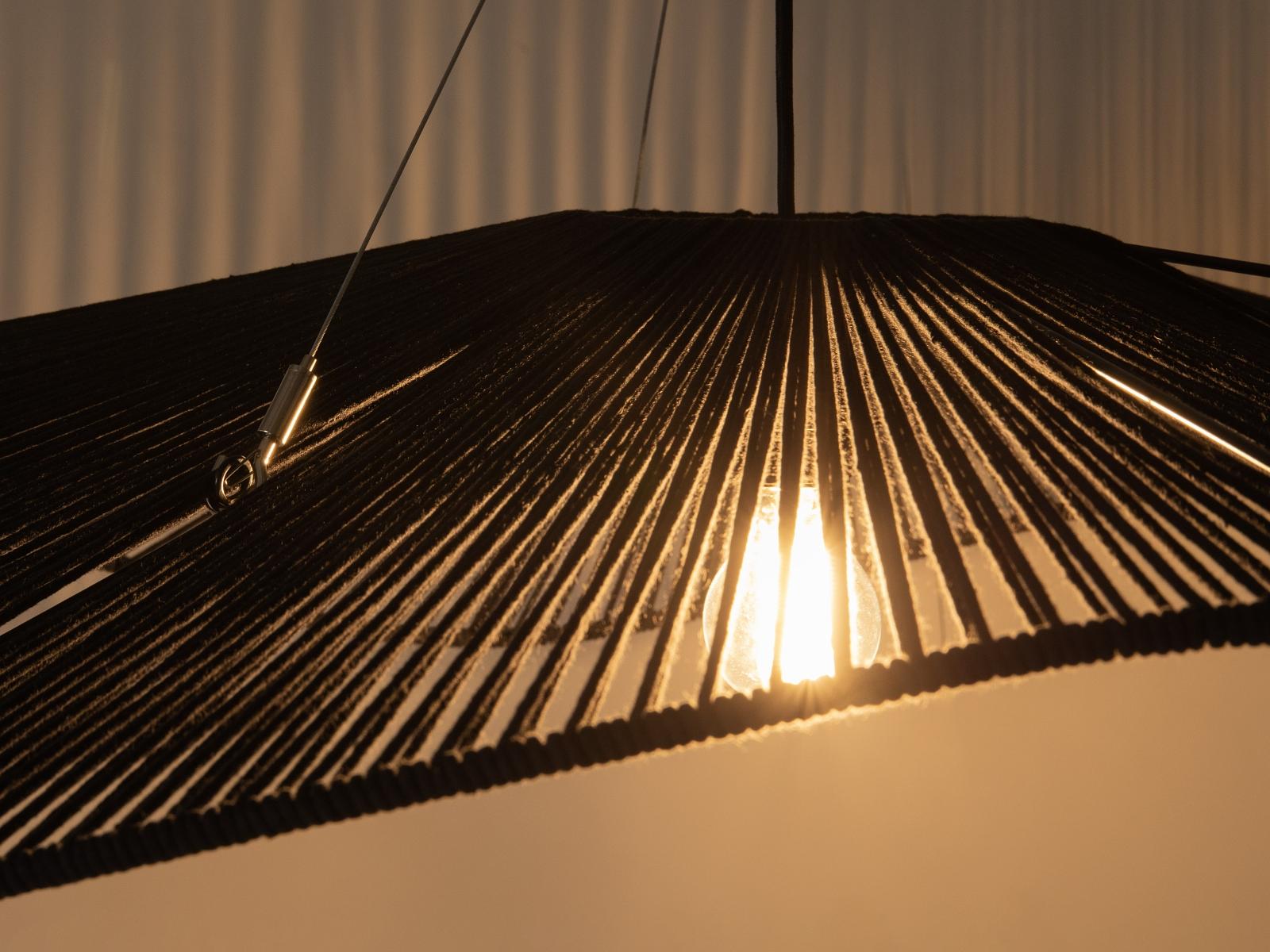 Palmier Pendant Light Black Metal 100x100x22 cm 2