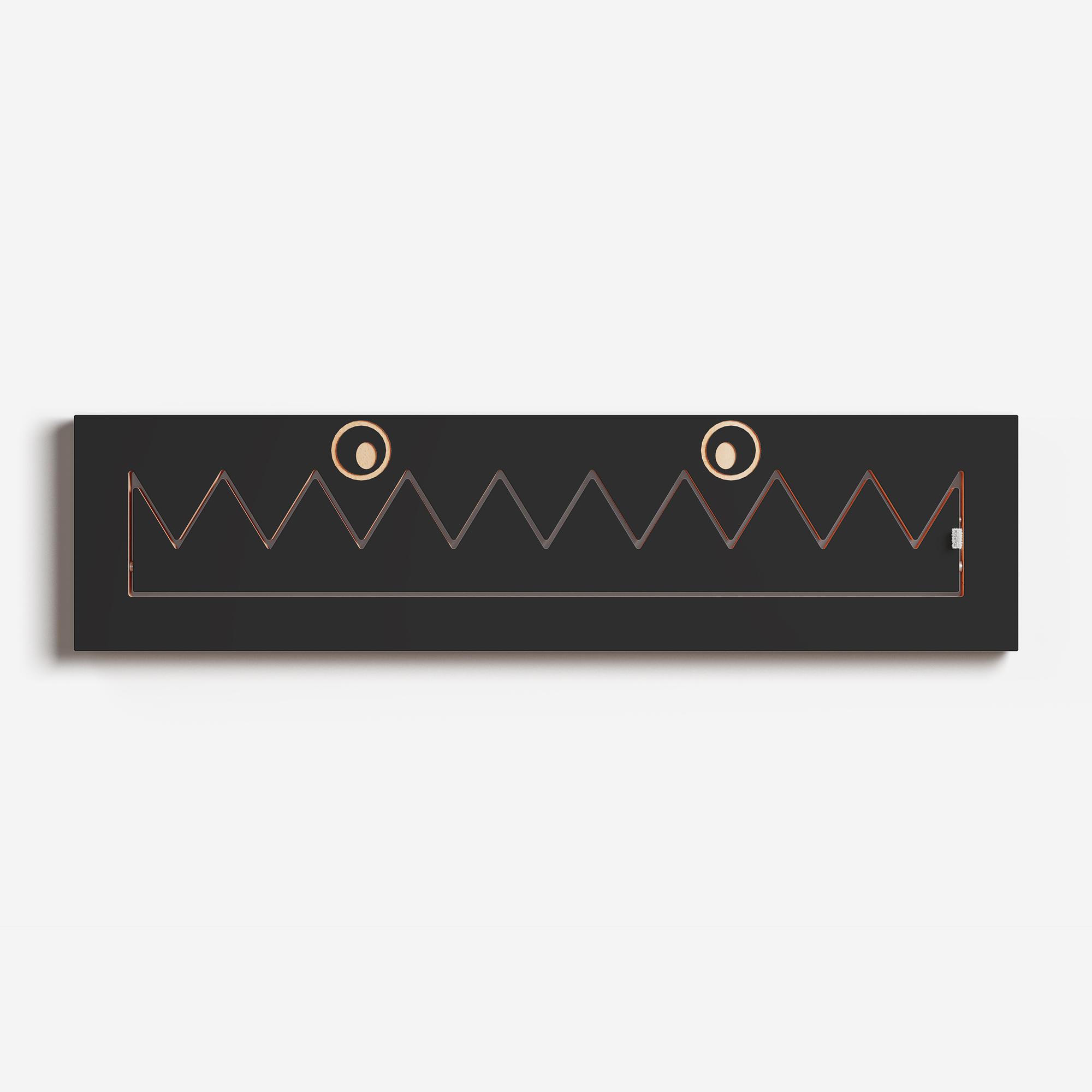 Fläpps Garderobe Monsterhäng Schwarz 80 x 20cm 2