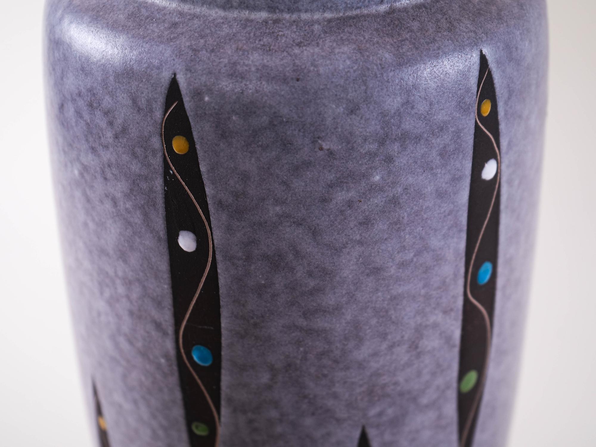 Ceramic Vase Grey 1960s 6
