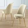 2x Pefa chair set cream and gold 1