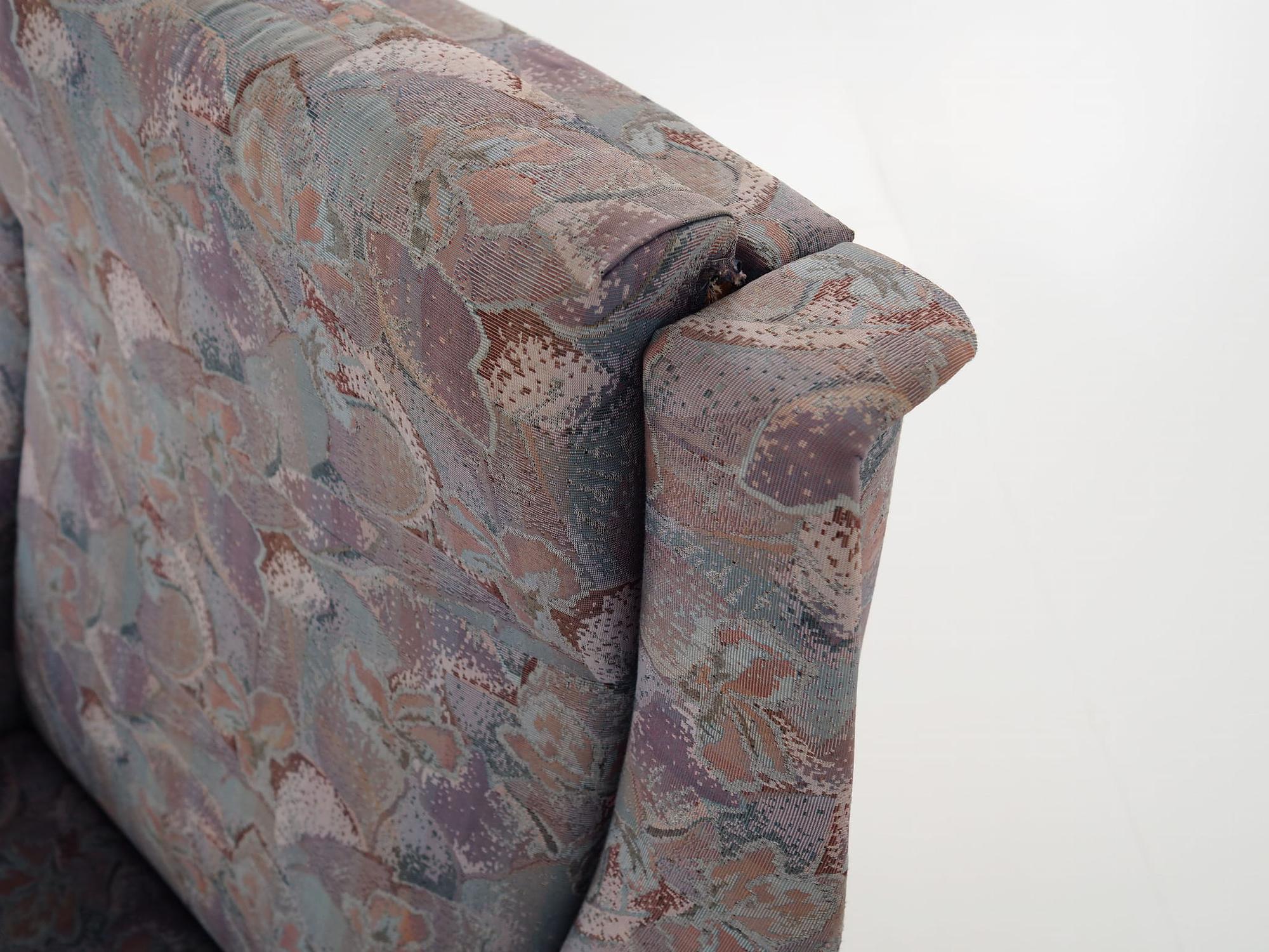 Vintage armchair beech wood textile violet 1960s 10