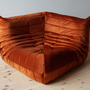 Togo Lounge Set 2-pc. Velvet Amber-Orange 1