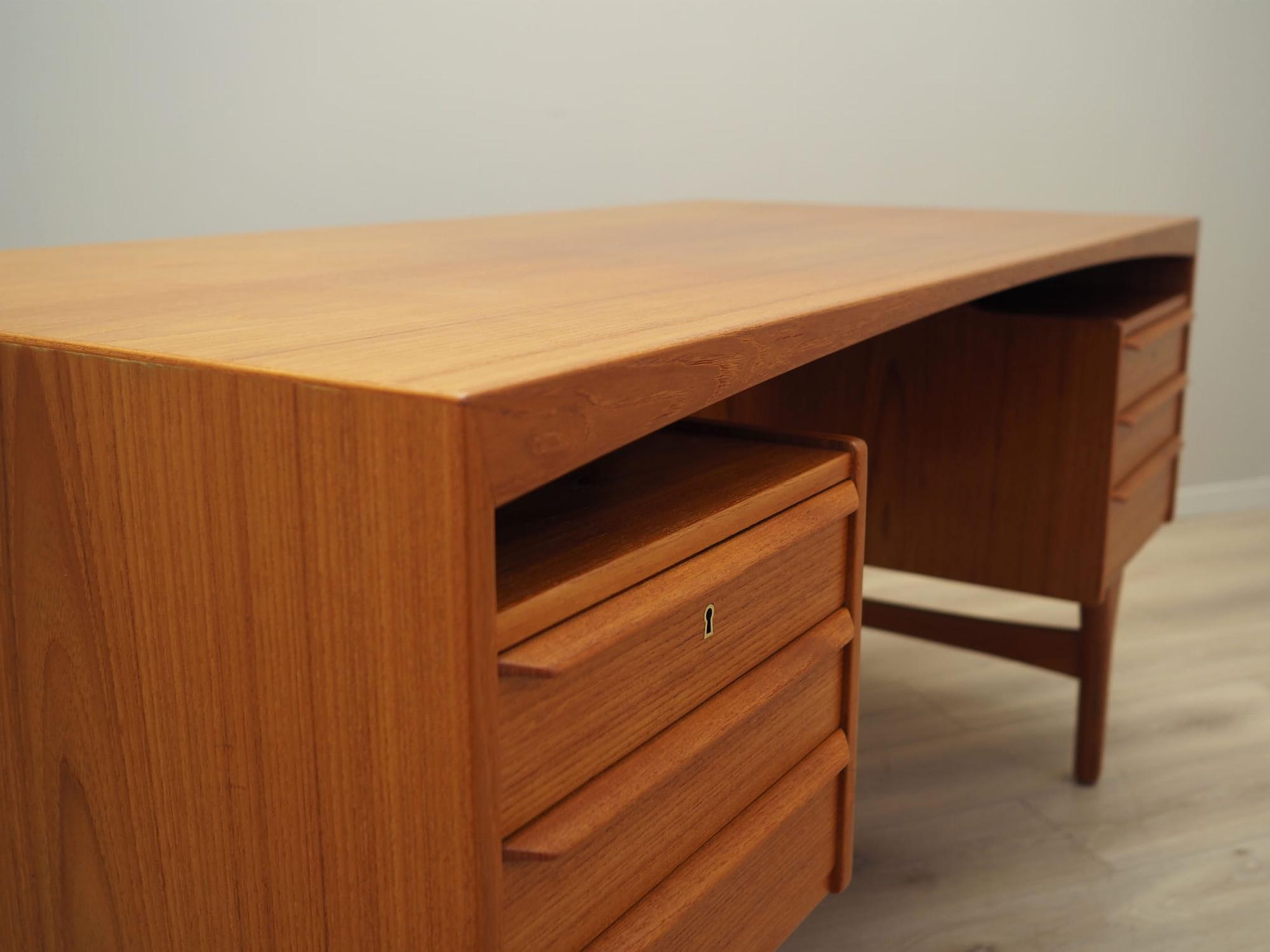 Vintage desk teak brown 1960s 12