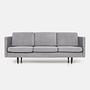 Alta Sofa 3-Sitzer Velour Silber 1