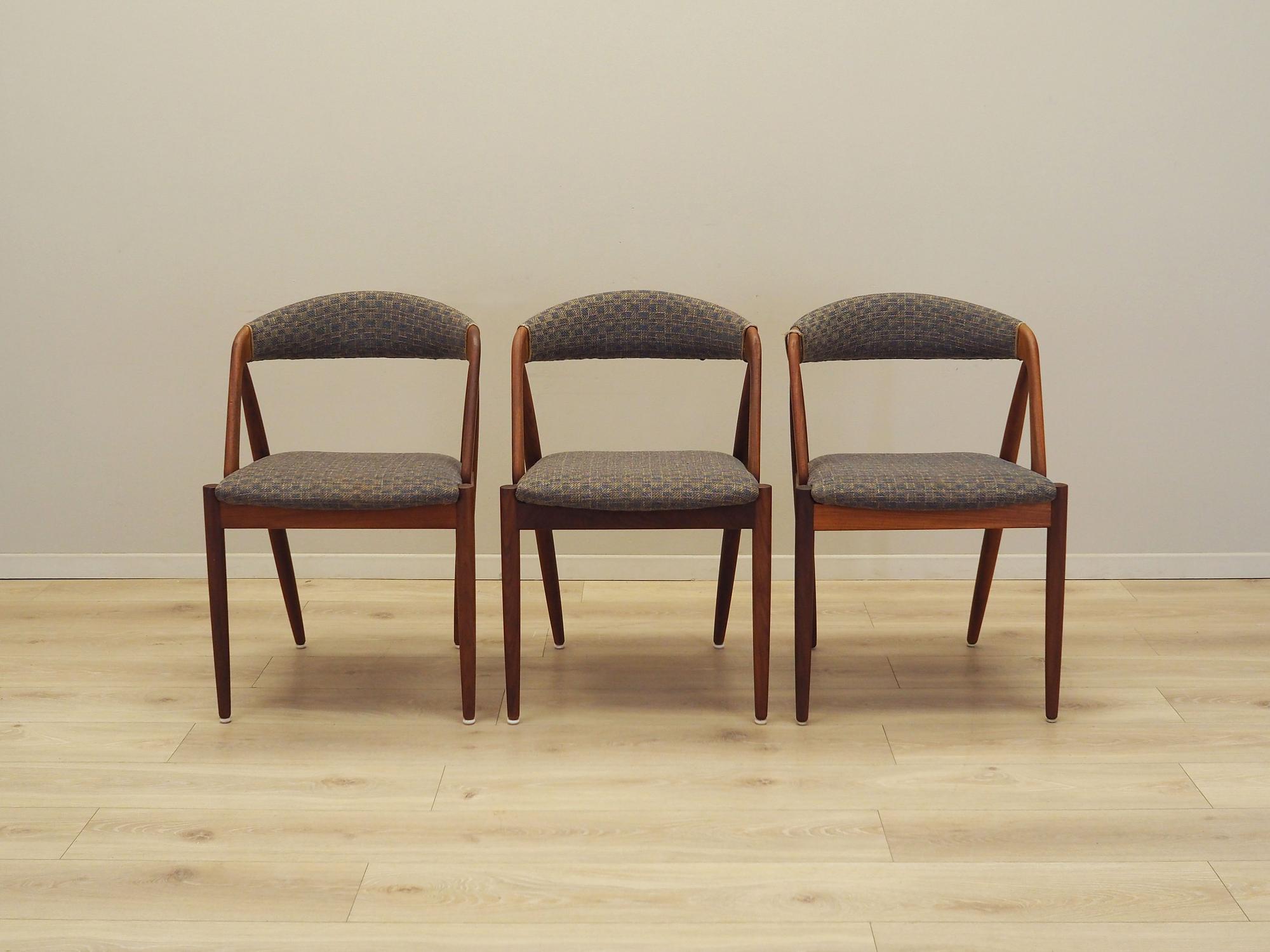 3x No. 31 dining chair teak 1970s 2