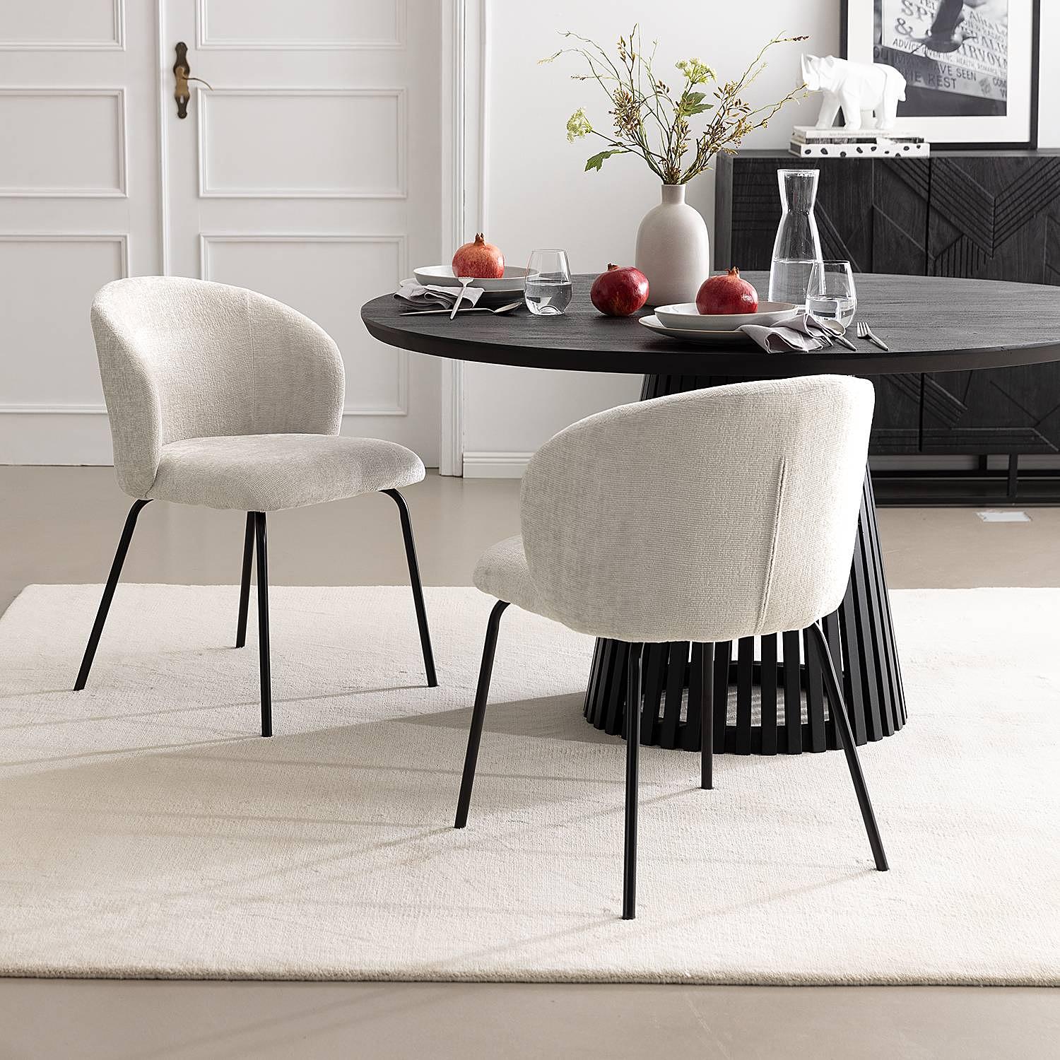 2x Upholstered chair Charlisle Beige 0