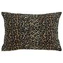 Leopard  Kissenhülle Webstoff Braun Beige 40x60cm 0