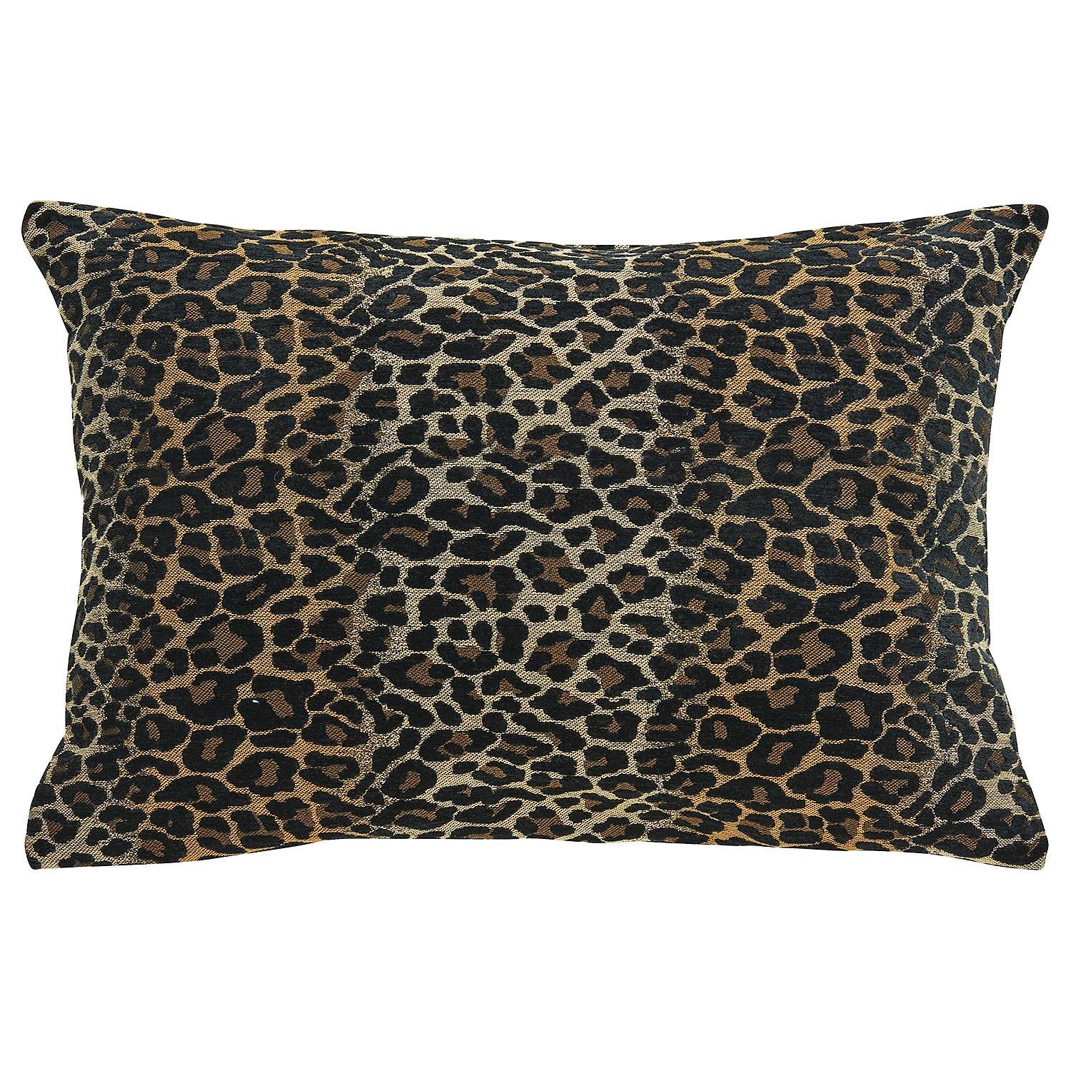 Leopard  Pillowcase Woven fabric Brown Beige 40x60cm 0