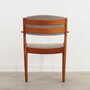 Vintage chair wood textile gray 1960s 4