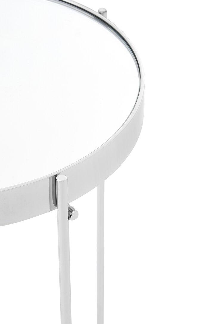 Allure Tavolino Alto Rotondo Ferro Argento 4