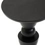Walsa Circle Column-Detail Side Table Mango Wood Black 6