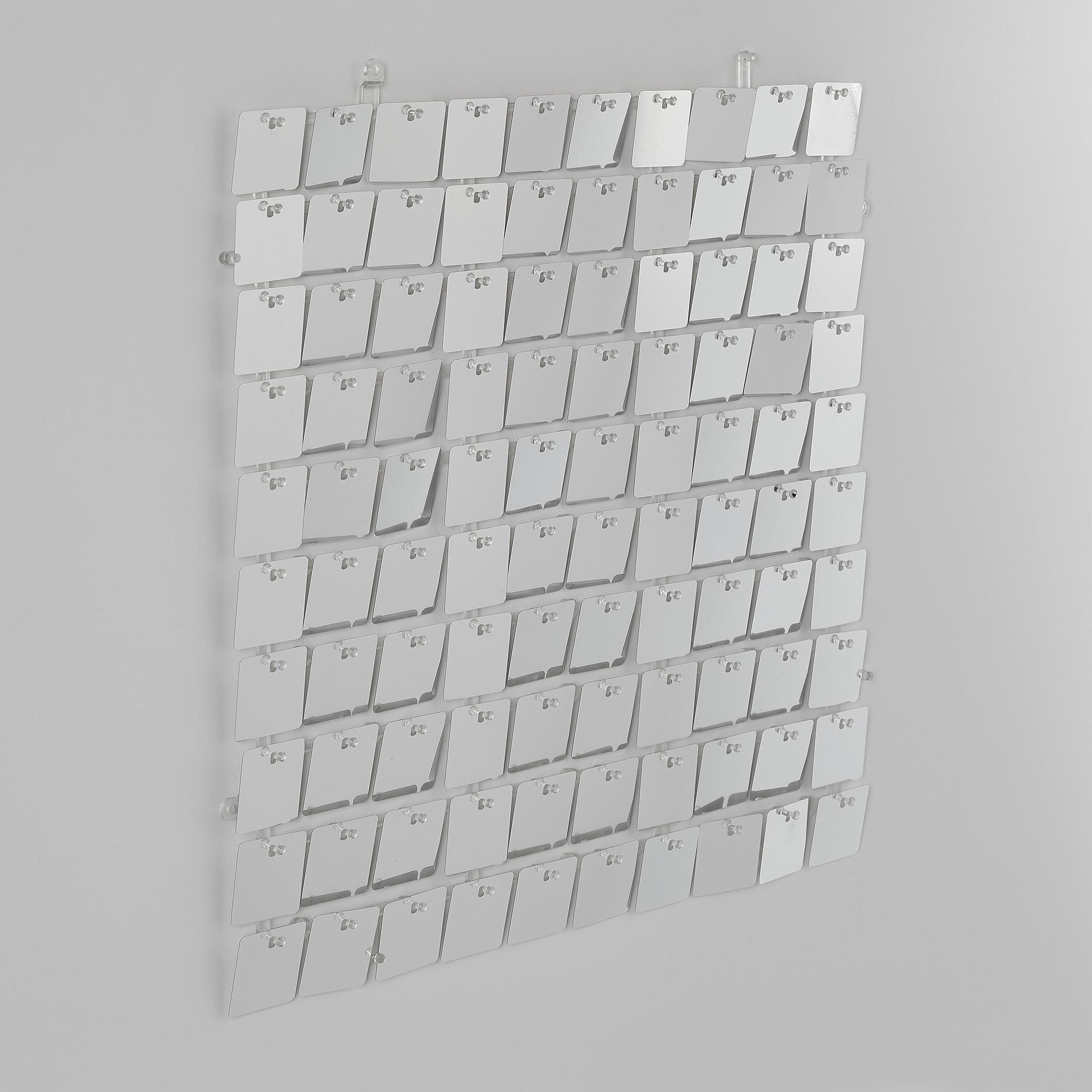 4x Disco Wanddekoration-Set Silber 4