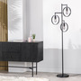 Floor Lamp 3-Light Metal Black 3