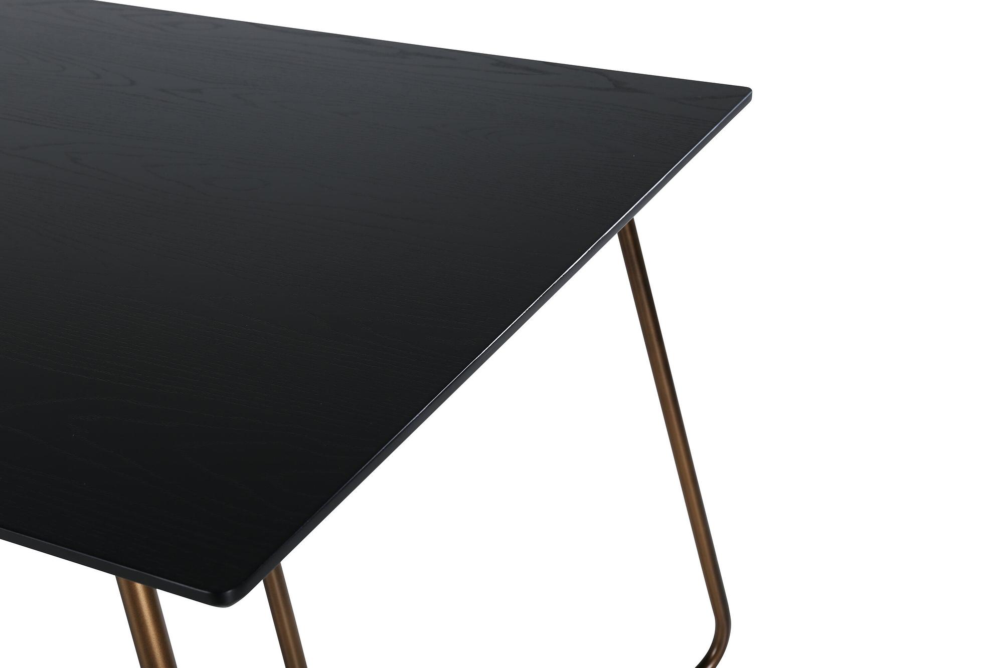 Petra Dining Table Copper in Used-Look Black Veneer 3