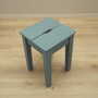 Hocker Holz Grau 1950er Jahre 7