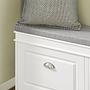 Estha I Shoe cabinet Bench with seat cushion Wood White Gray 3