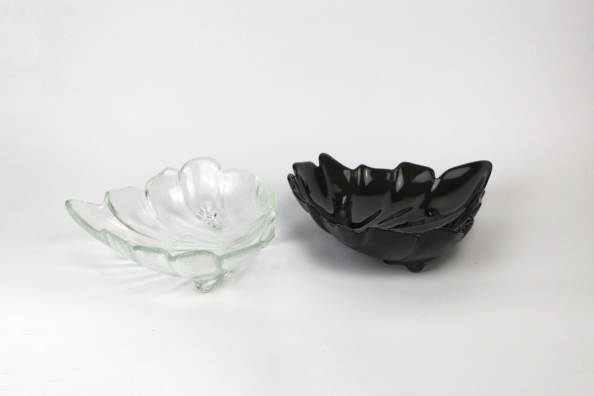 2x Vintage Schale Glas 1980er Jahre 2