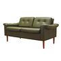Sofa Leder Grün 1970er Jahre 0