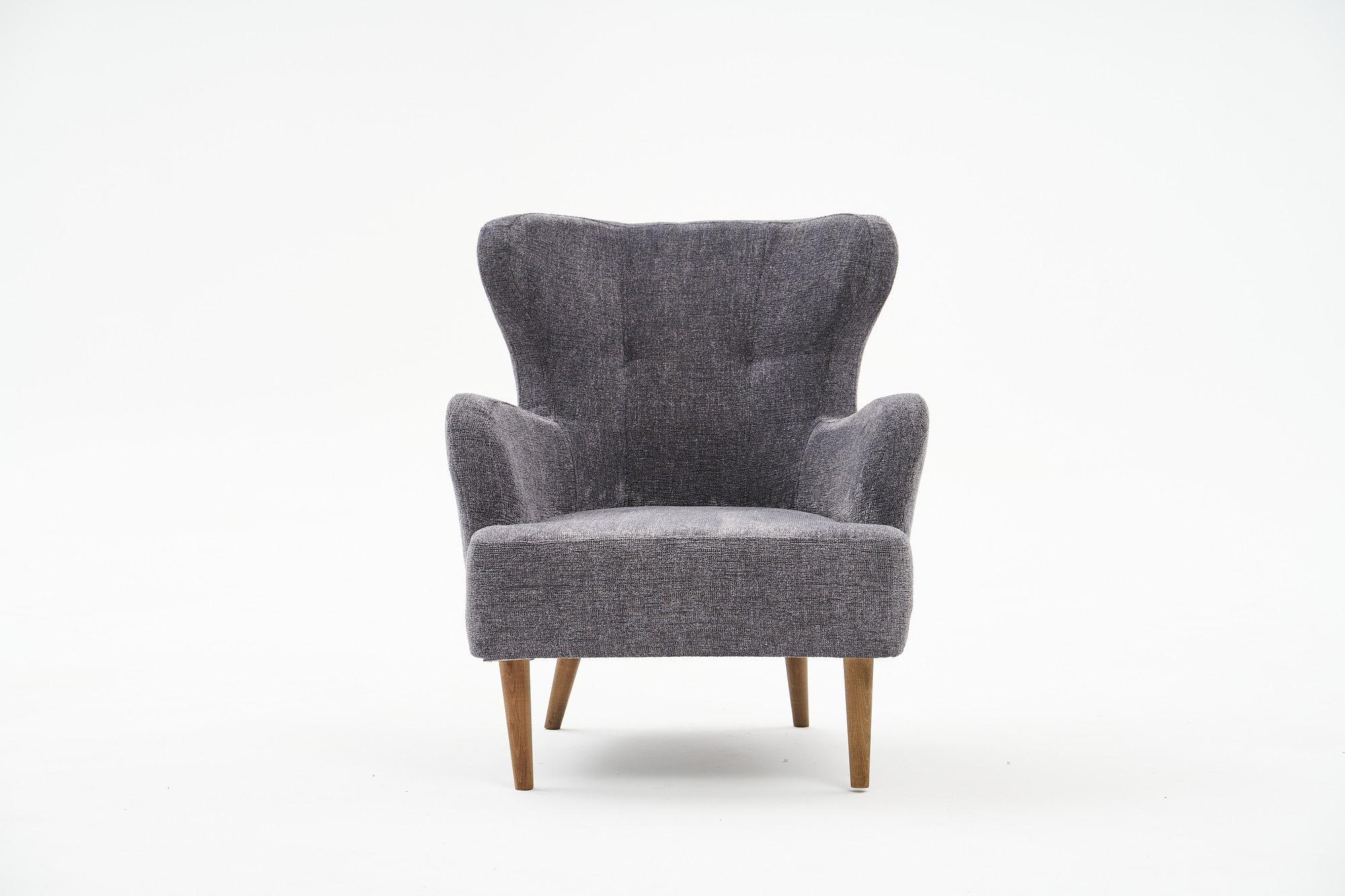 Karina Armchair Chenille Fabric Gray 5