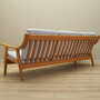 Vintage Sofa 3-seater Oak Wood Textile Grey 1960s 3