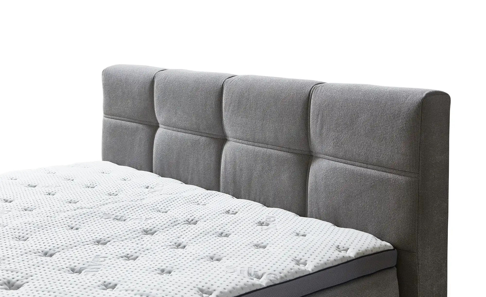 Chicago Boxspringbett mit Bettkasten & Topper Silber 4