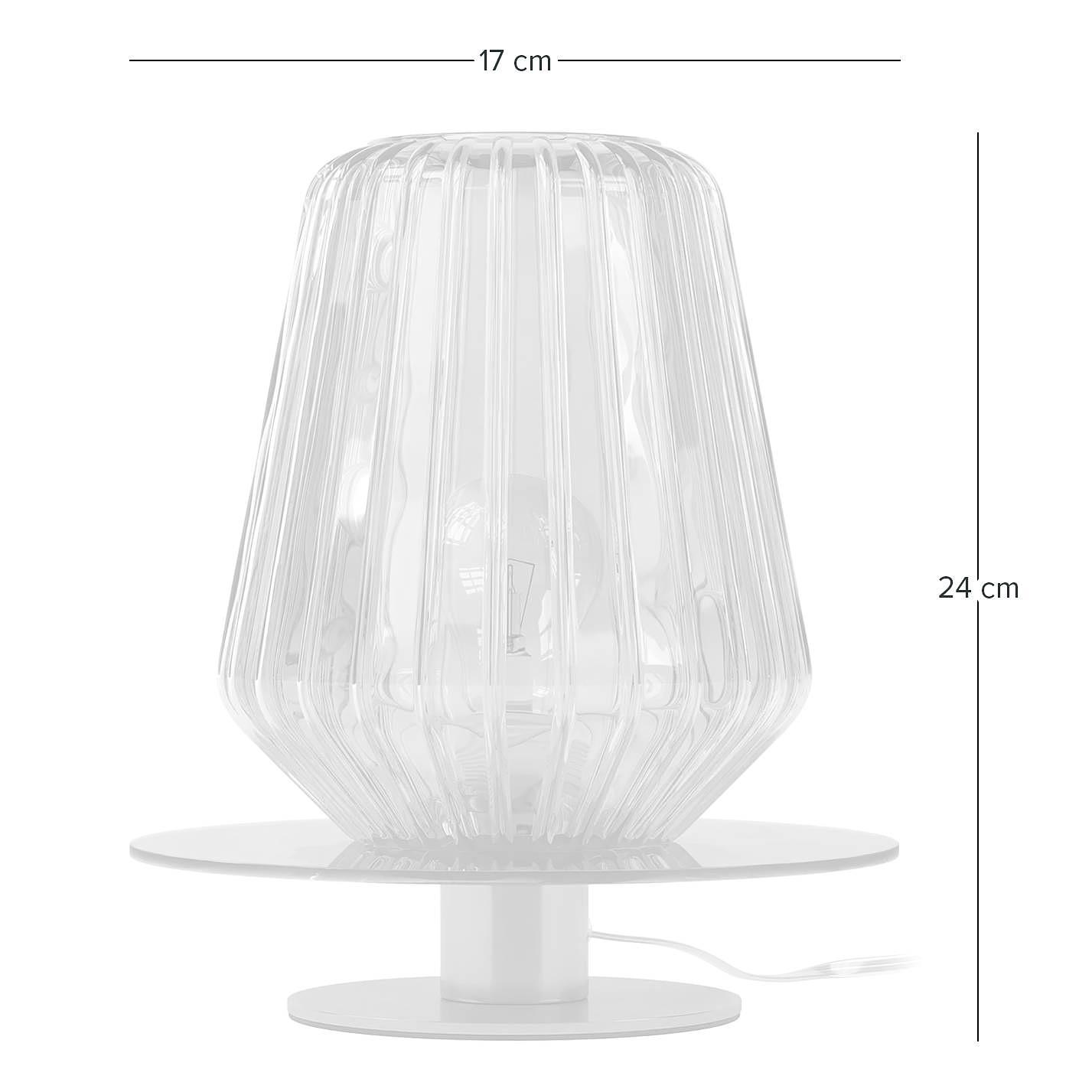 Turku Tischleuchte Glas Eisen 1-flammig 3