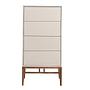 Chiffonier mit 4 Schubladen Walnussfurnier Creme 5