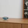 Glass bowl Blue 1960s 1