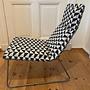 Low Pad Sessel Schwarz Weiß gemustert 2