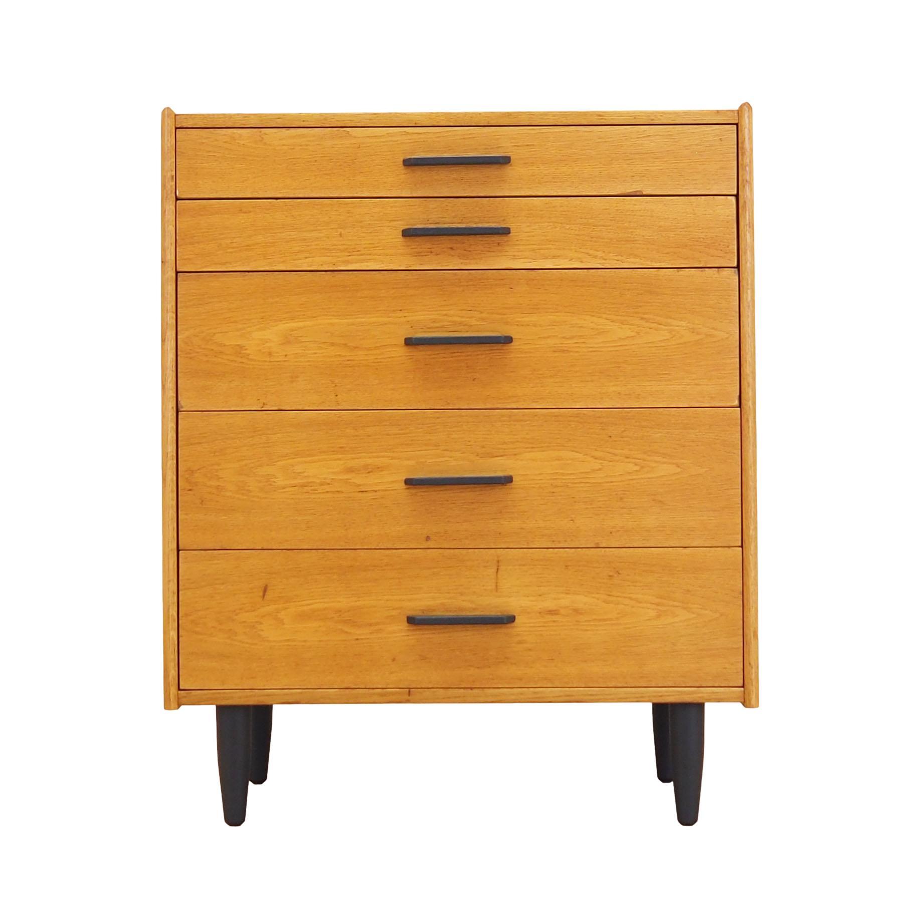 Vintage Kommode Eiche Braun 1960er Jahre 0