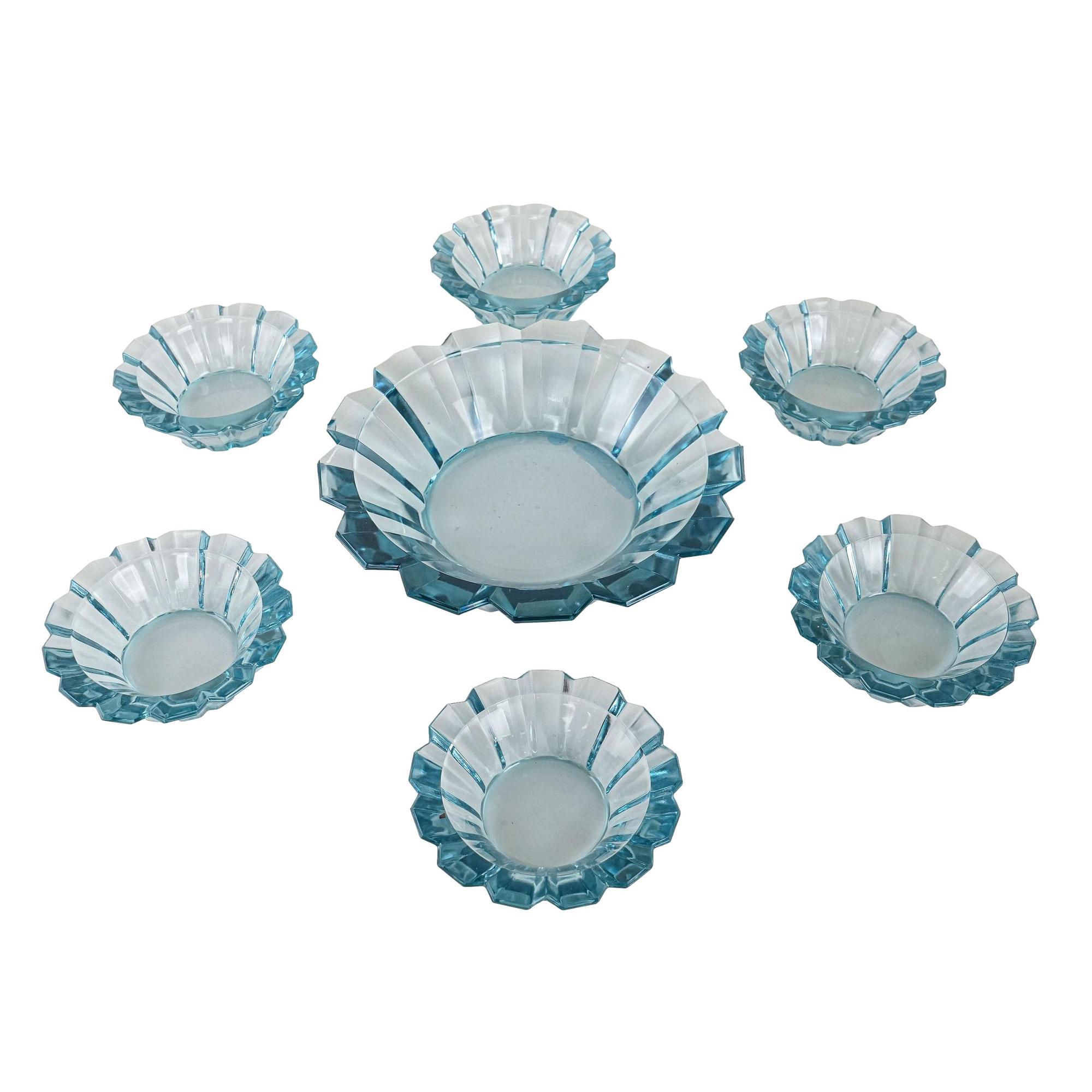 Glass bowl set Transparent 1970s 0