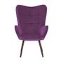Bridget Sessel Samt Massivholz Violett 1