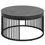Coffee Table Mephisto Round Marble Black Decor 0