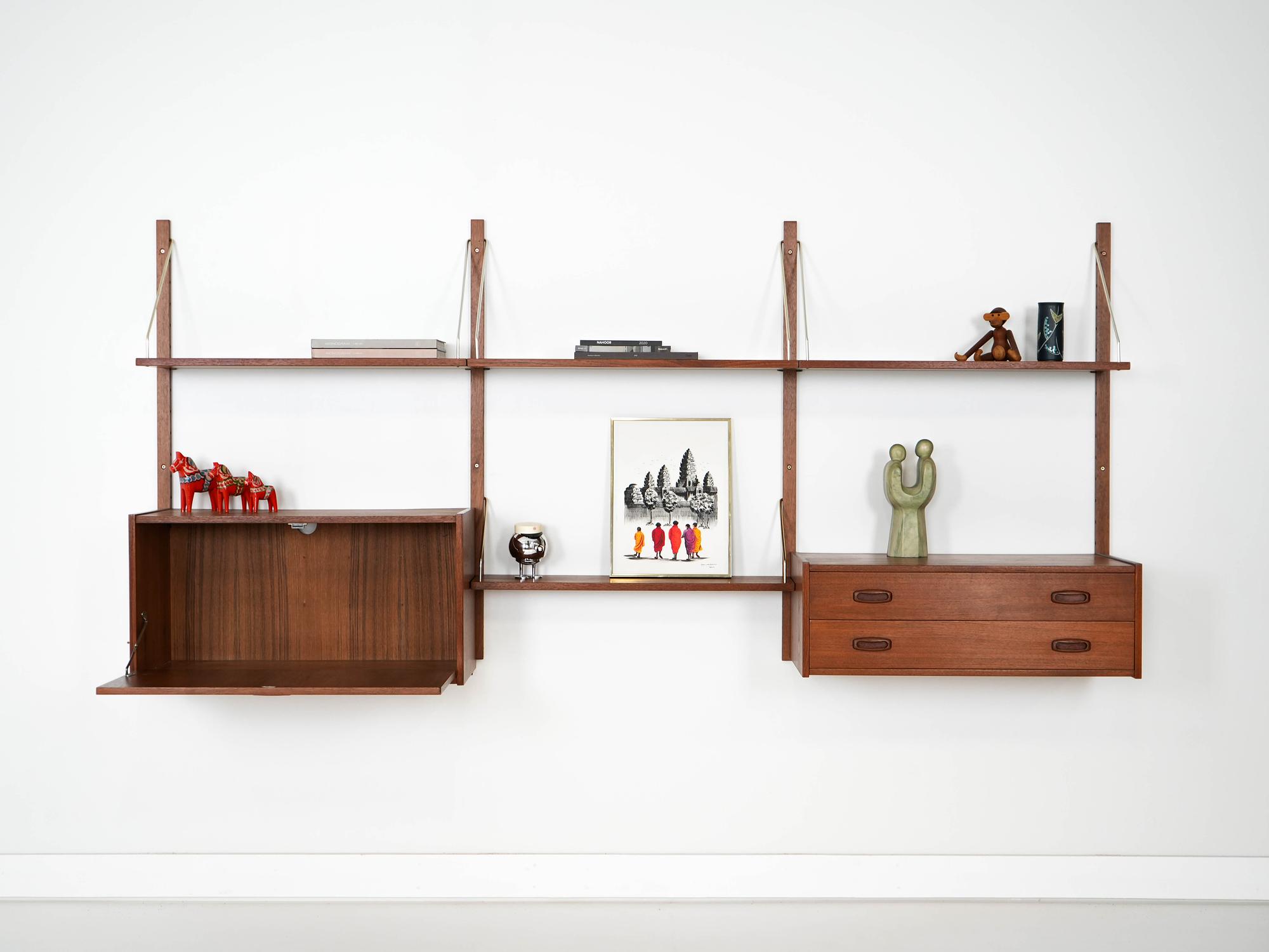 Shelving unit teak 1960s 11