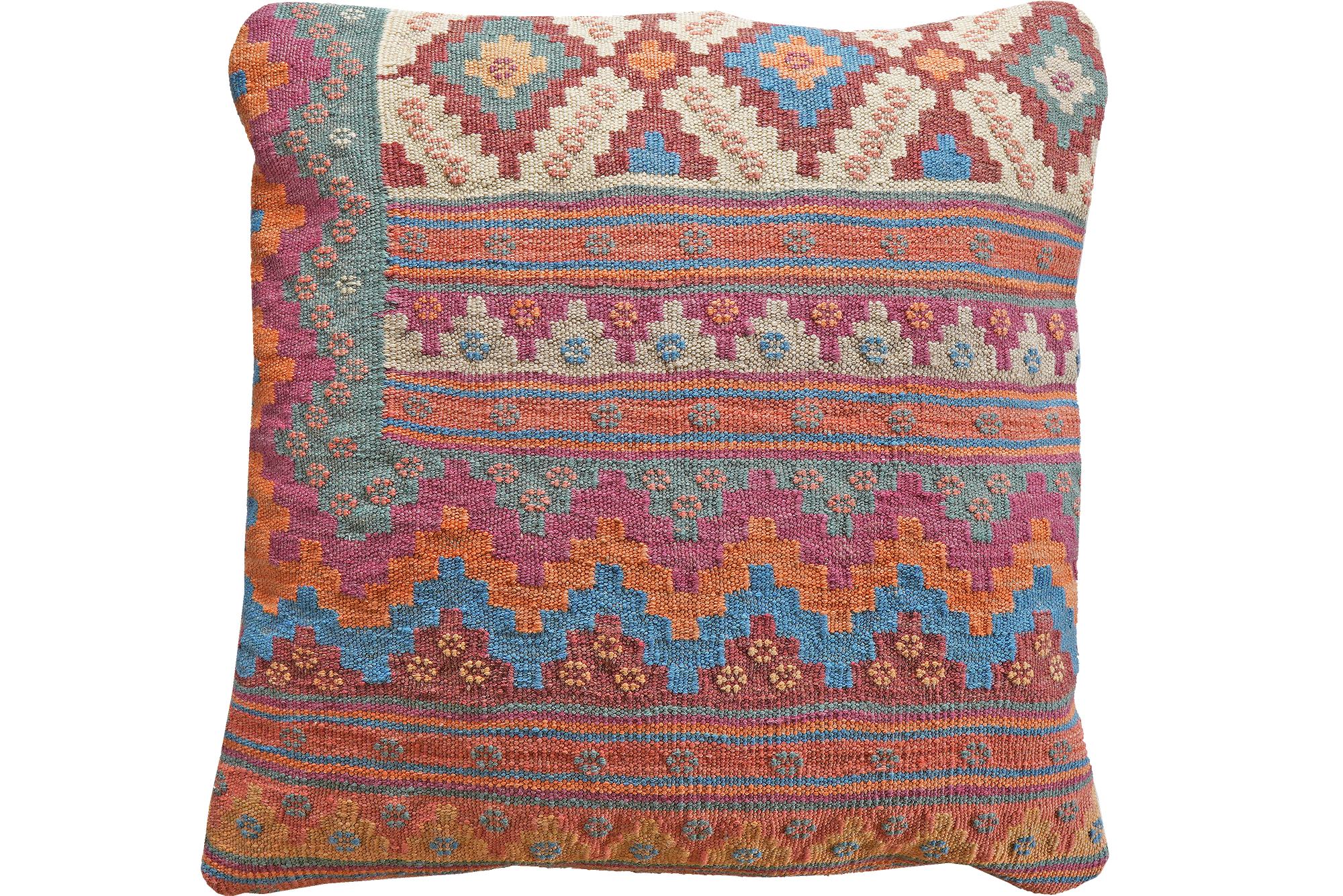 Carpet Pillow Wool Cotton Multicolored 0