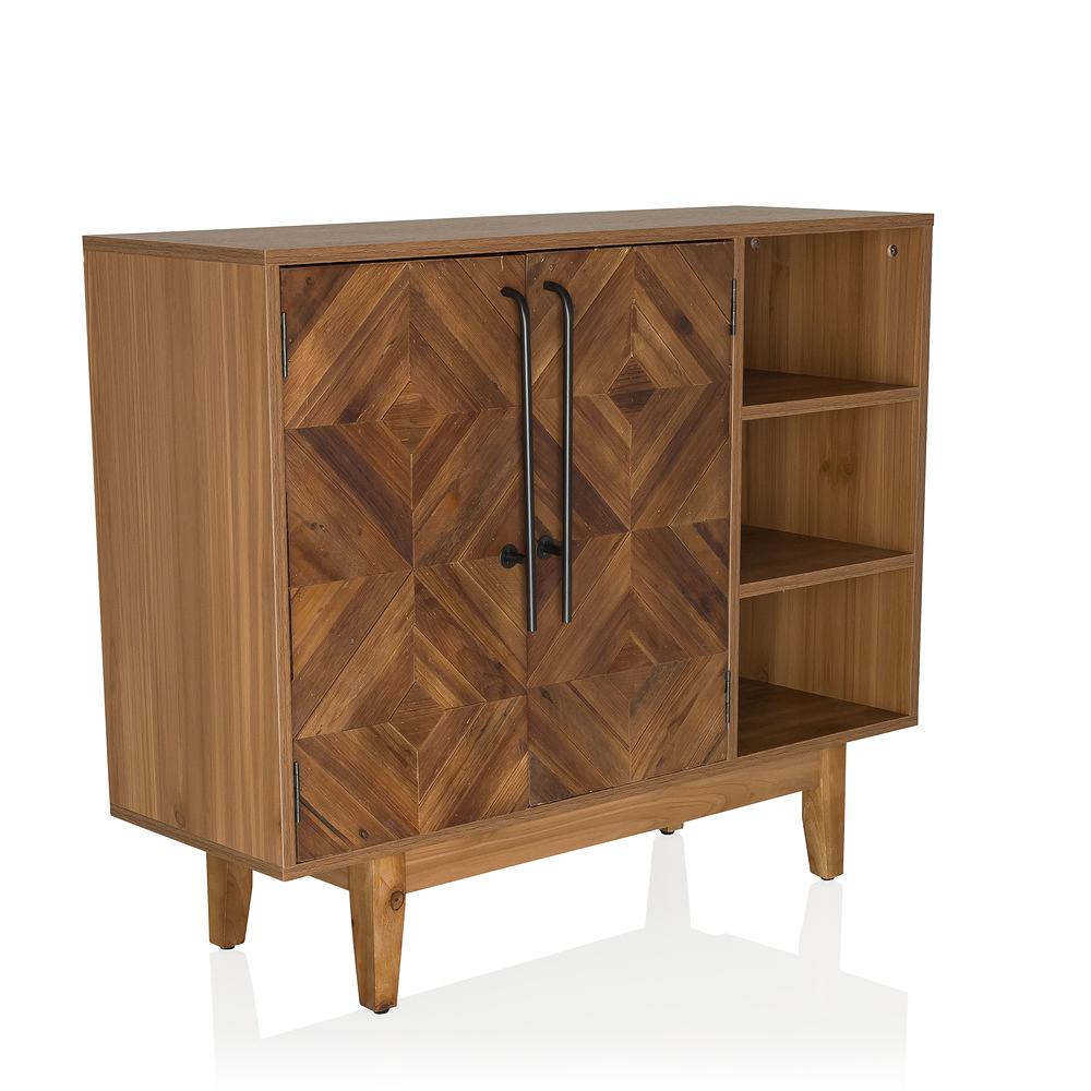 Chest of drawers SANTJAGO WOOD L 95x32x79.5 cm 2 doors 3 compartments Solid fir hjh LIVING 0